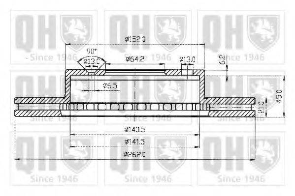 QUINTON HAZELL BDC3573 гальмівний диск