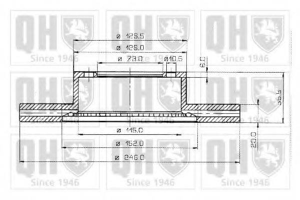 QUINTON HAZELL BDC3610 гальмівний диск