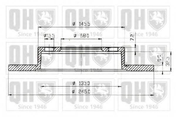 QUINTON HAZELL BDC3629 гальмівний диск