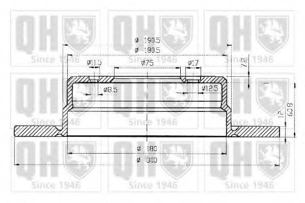 QUINTON HAZELL BDC3646 гальмівний диск