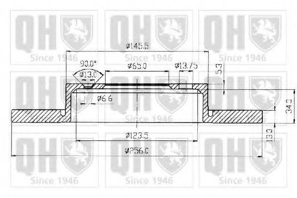 QUINTON HAZELL BDC3713 гальмівний диск