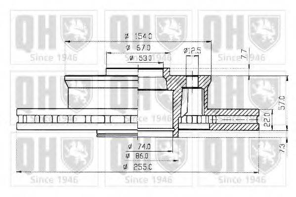 QUINTON HAZELL BDC3735 гальмівний диск