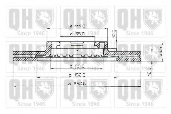 QUINTON HAZELL BDC3814 гальмівний диск