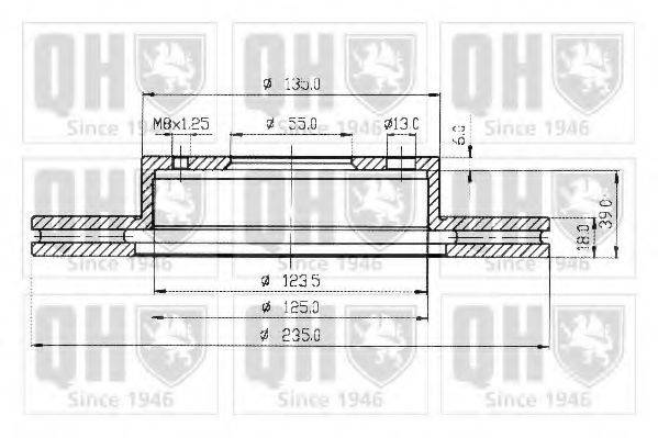 QUINTON HAZELL BDC3960 гальмівний диск