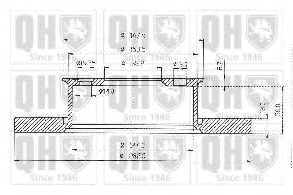 QUINTON HAZELL BDC4647 гальмівний диск