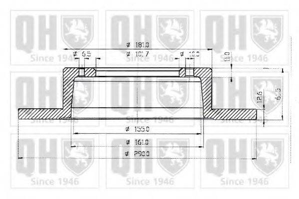 QUINTON HAZELL BDC4726 гальмівний диск