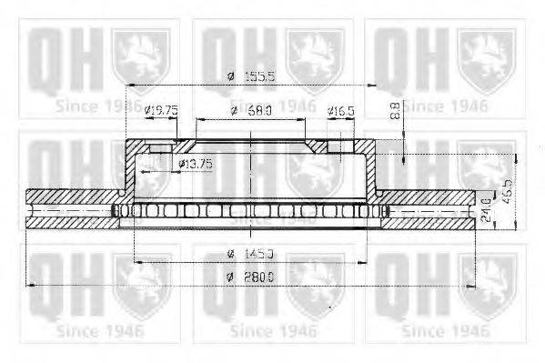 QUINTON HAZELL BDC4732 гальмівний диск