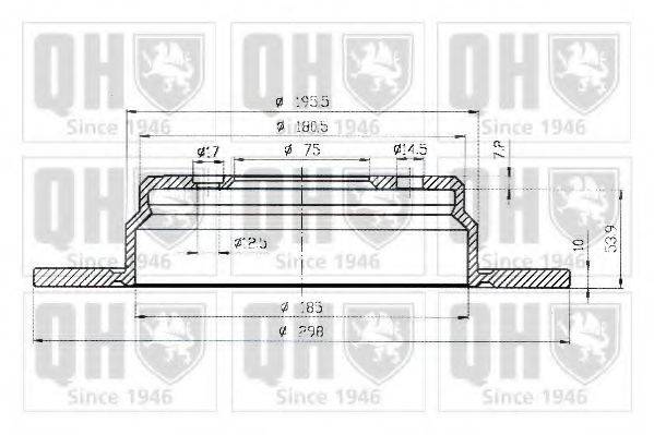 QUINTON HAZELL BDC4750 гальмівний диск