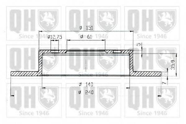 QUINTON HAZELL BDC4851 гальмівний диск