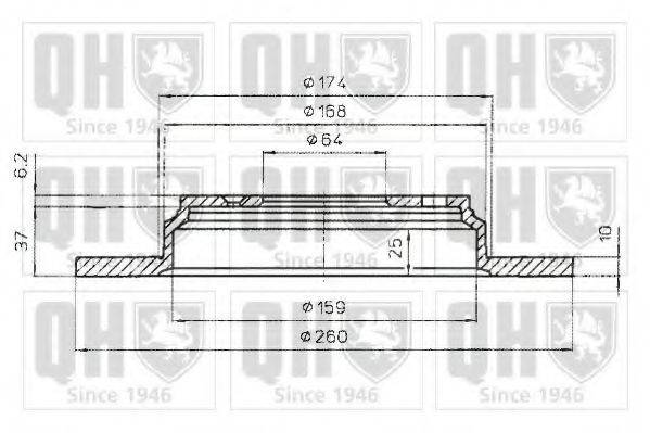 QUINTON HAZELL BDC4853 гальмівний диск