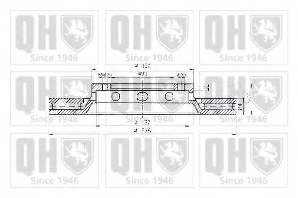 QUINTON HAZELL BDC4979 гальмівний диск