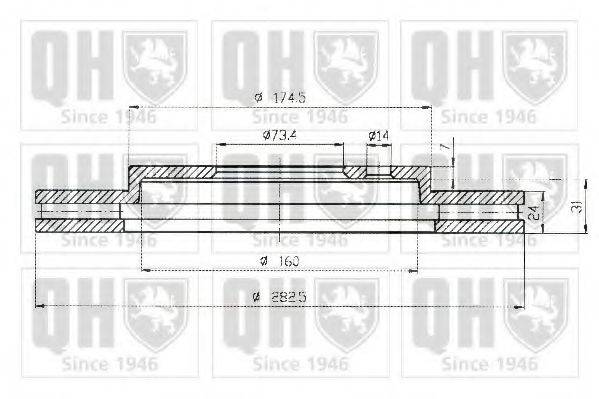 QUINTON HAZELL BDC5145 гальмівний диск