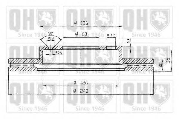 QUINTON HAZELL BDC5314 гальмівний диск