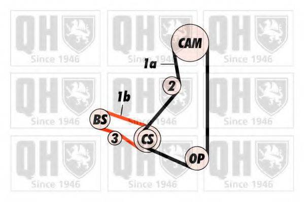 QUINTON HAZELL QBK553 Комплект ременя ГРМ