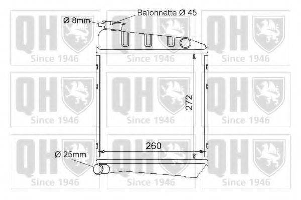 QUINTON HAZELL QER1014 Радіатор, охолодження двигуна