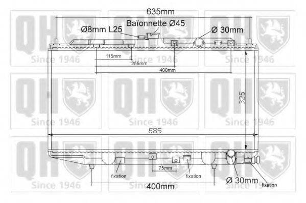 QUINTON HAZELL QER1124 Радіатор, охолодження двигуна