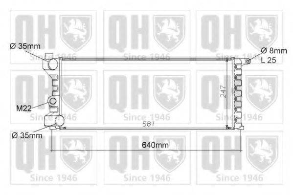 QUINTON HAZELL QER1138 Радіатор, охолодження двигуна