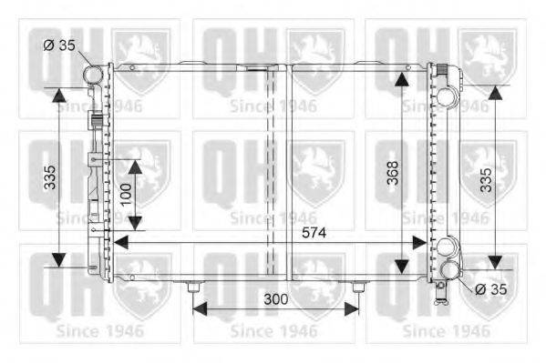 QUINTON HAZELL QER1180 Радіатор, охолодження двигуна