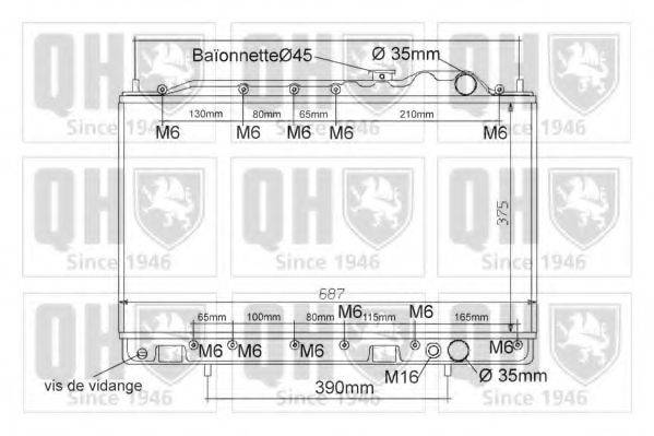 QUINTON HAZELL QER1202 Радіатор, охолодження двигуна