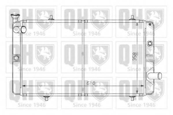 QUINTON HAZELL QER1261 Радіатор, охолодження двигуна