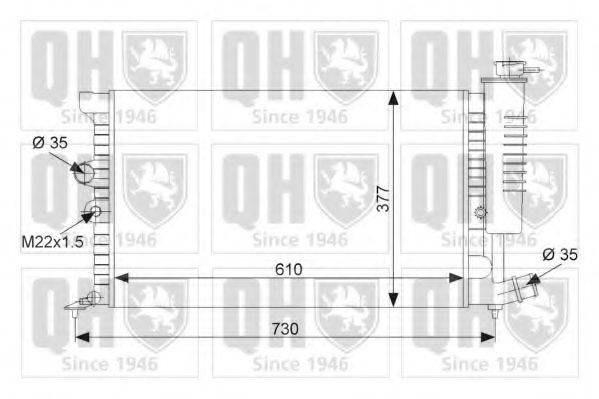 QUINTON HAZELL QER1516 Радіатор, охолодження двигуна