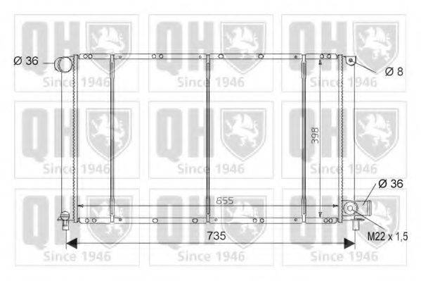 QUINTON HAZELL QER1605 Радіатор, охолодження двигуна