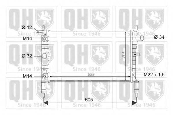 QUINTON HAZELL QER1679 Радіатор, охолодження двигуна