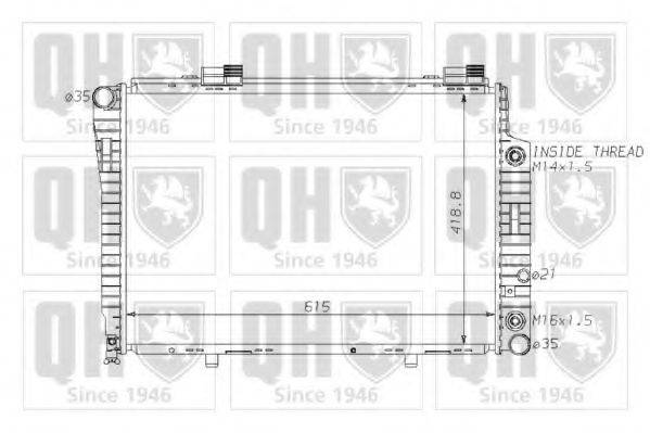 QUINTON HAZELL QER1747 Радіатор, охолодження двигуна