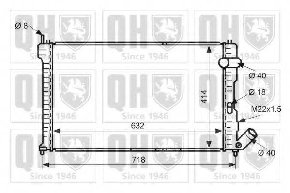 QUINTON HAZELL QER1815 Радіатор, охолодження двигуна
