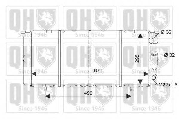 QUINTON HAZELL QER1834 Радіатор, охолодження двигуна