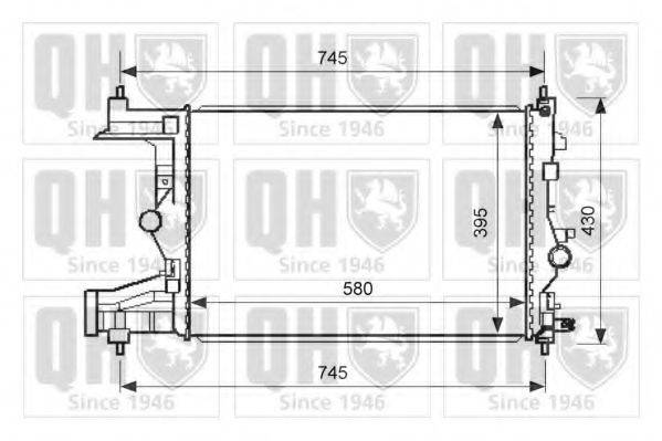 QUINTON HAZELL QER1884 Радіатор, охолодження двигуна