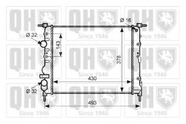 QUINTON HAZELL QER1972 Радіатор, охолодження двигуна