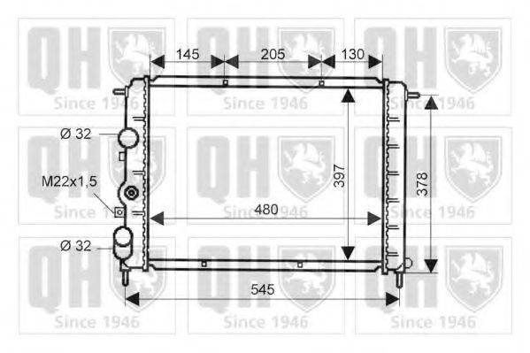 QUINTON HAZELL QER1976 Радіатор, охолодження двигуна