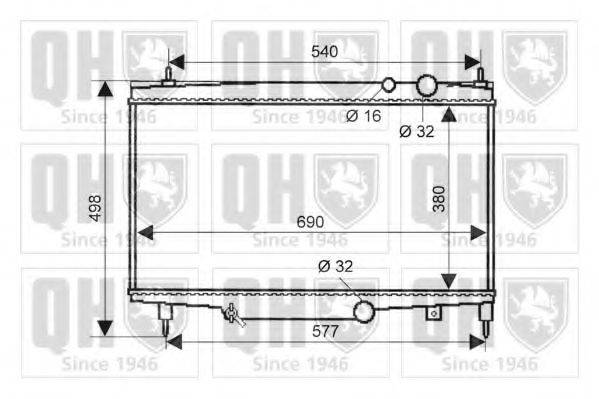 QUINTON HAZELL QER2032 Радіатор, охолодження двигуна