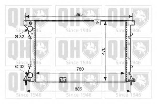 QUINTON HAZELL QER2082 Радіатор, охолодження двигуна