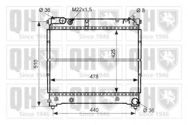 QUINTON HAZELL QER2311 Радіатор, охолодження двигуна