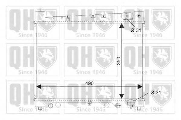 QUINTON HAZELL QER2324 Радіатор, охолодження двигуна