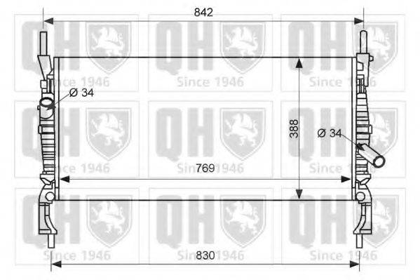 QUINTON HAZELL QER2410 Радіатор, охолодження двигуна