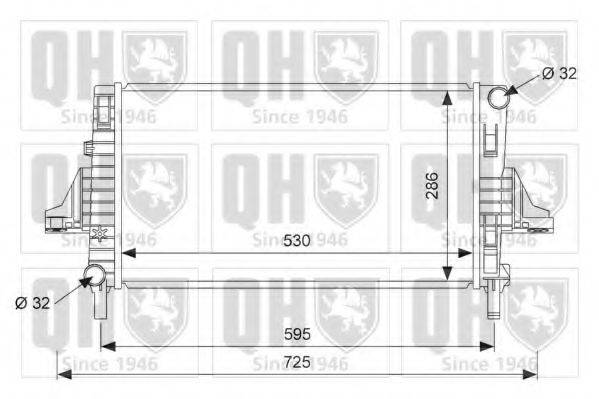 QUINTON HAZELL QER2502 Радіатор, охолодження двигуна