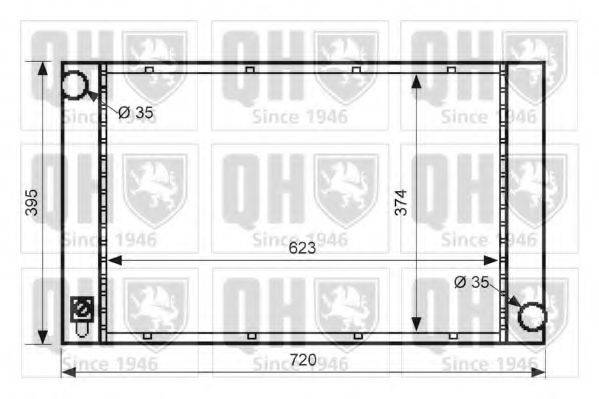 QUINTON HAZELL QER2553 Радіатор, охолодження двигуна