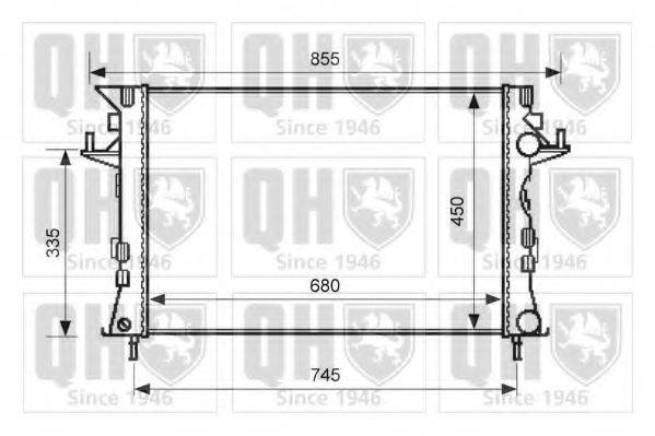 QUINTON HAZELL QER2608 Радіатор, охолодження двигуна