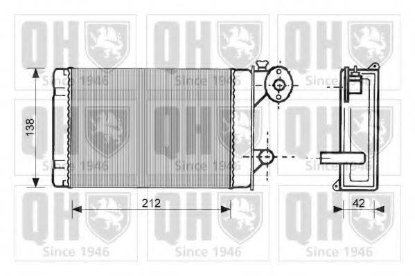 QUINTON HAZELL QHR2040 Теплообмінник, опалення салону