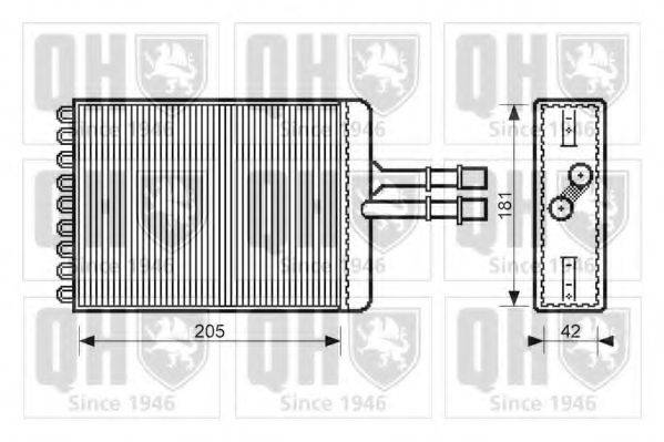 QUINTON HAZELL QHR2100 Теплообмінник, опалення салону