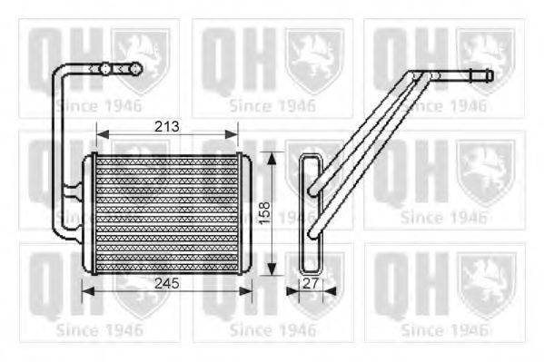 QUINTON HAZELL QHR2205 Теплообмінник, опалення салону