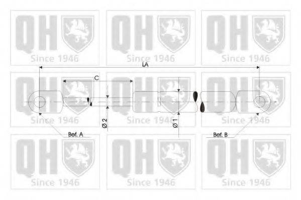 QUINTON HAZELL QTS840194 Газова пружина, кришка багажника