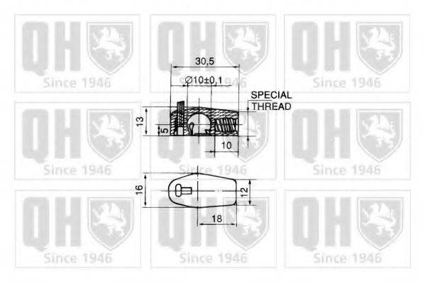 QUINTON HAZELL QTS128052 Газова пружина, кришка багажника