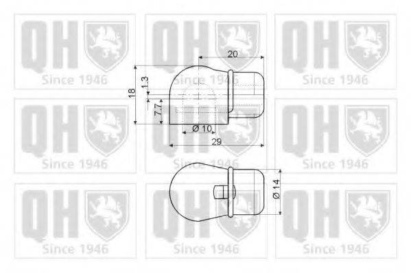 QUINTON HAZELL QTS128156 Газова пружина, кришка багажника