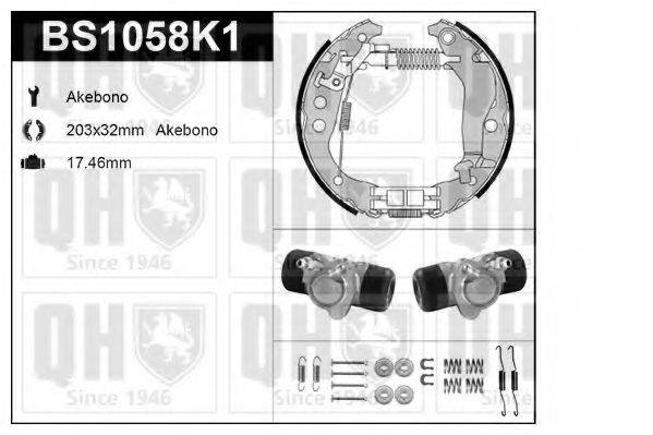 QUINTON HAZELL BS1058K1 Комплект гальм, барабанний гальмівний механізм