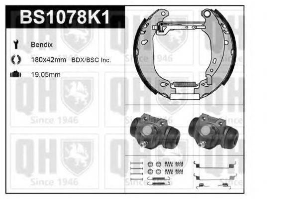 QUINTON HAZELL BS1078K1 Комплект гальм, барабанний гальмівний механізм