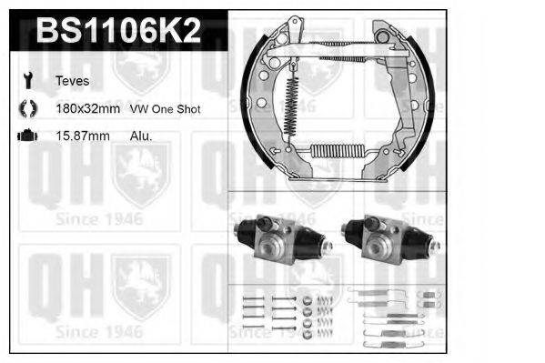 QUINTON HAZELL BS1106K2 Комплект гальм, барабанний гальмівний механізм